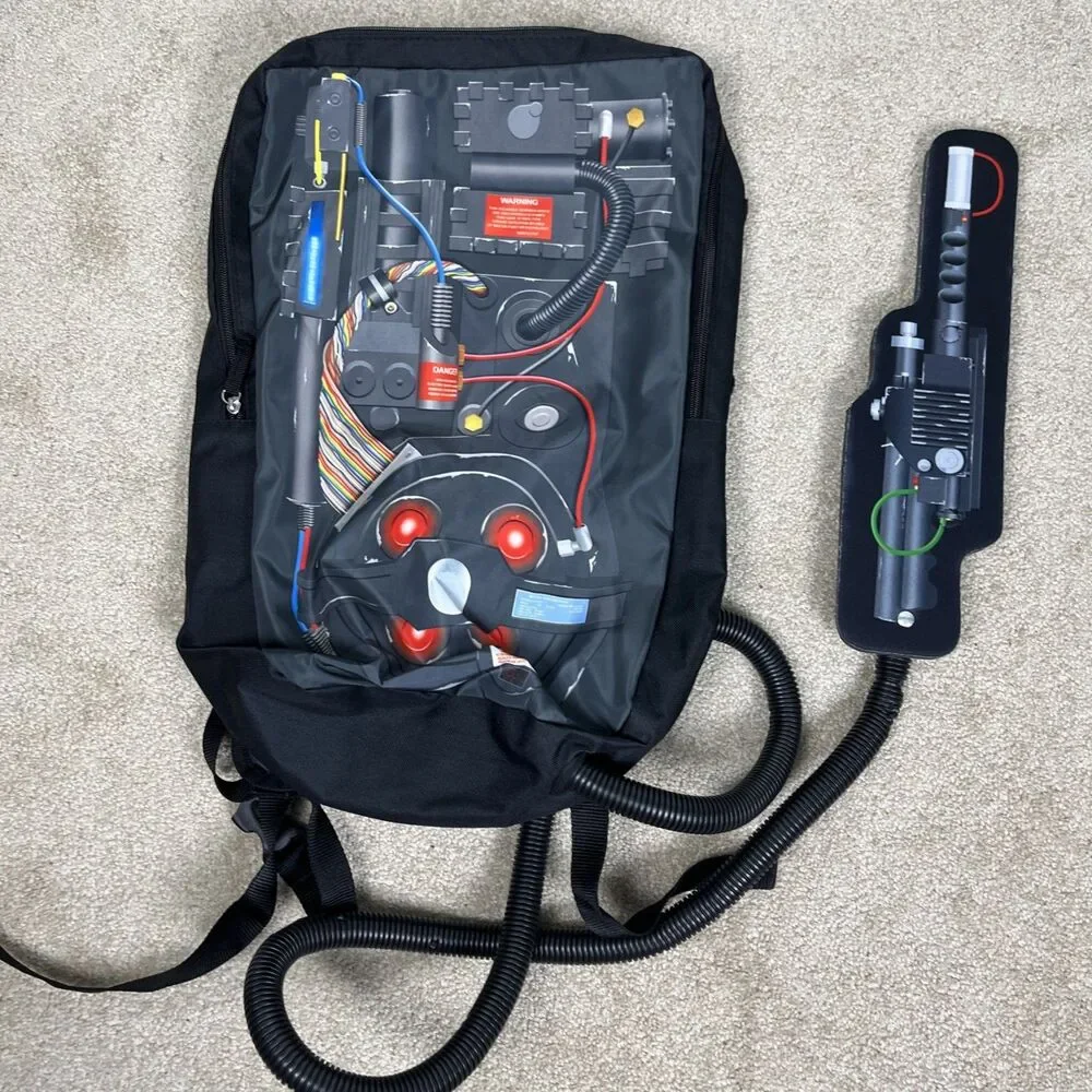 Ghostbusters Adult Costume Plus Sz 2XL Jumpsuit,Proton Pack Backpack Wand Unworn
